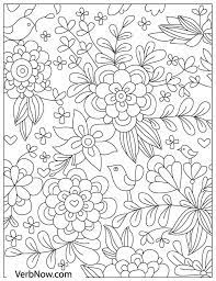 free flowers coloring pages for download printable pdf