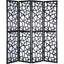 Roundhill Furniture Giyano 4 Panel Screen Room Divider 70 Tall Black Walmart Com Freestanding Room Divider Panel Room Divider 4 Panel Room Divider