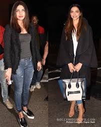 Deepika Padukone Or Priyanka Chopra Who Rocked The Airport Look Bollywood Fashion Fashion Deepika Padukone