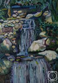 Affordable pros · 30,000+ requests a day · finish your project today Painting Waterfall Lake Shrine Los Angeles Buy On Artnow Ru
