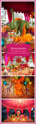 From red wine to blush pink, here are the best ideas and hottest colors in wedding decorations for different themes according to latest bridal lehengas! Tabletop Inspiration Indian Elegance Indian Theme Bright Wedding Colors Moroccan Party