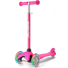 DADDYCHILD 3 Wheel Scooters for Kids, Kick Scooter for Toddlers 2-6 Years  Old, Boys and Girls Scooter with Light Up Wheels, Mini Scooter for Children  (Pink) : Amazon.in: Toys & Games