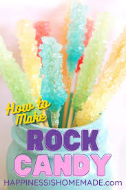 Transfer the rock candy to an empty jar or glass (keep the clothespins to balance it) and allow it to dry for 1 to 2 hours. Easy Rock Candy Recipe Tutorial Happiness Is Homemade
