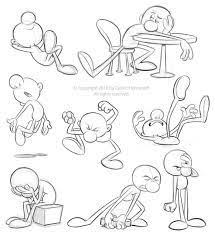 Pose Studies Copyright C Cedric Hohnstadt Animated Drawings Sketch Book Cartoon Drawings