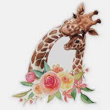 Download Cute Giraffe Watercolor Mom Baby Sticker Zazzle Com In 2021 Baby Animal Drawings Baby Animal Painting Cute Giraffe