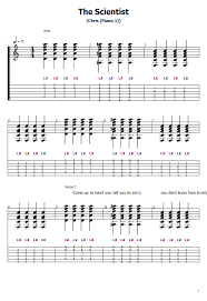 Learn how to play 'scientist' by coldplay on piano! The Scientist Tabs Coldplay How To Play The Scientist Chords On Guitar