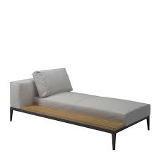 Left and right chaise lounge. Garten Lounge Gloster Grid Chaise Unit Hauptstadtmoebel De