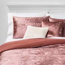 Cortina Crinkle 4 5pc Bed Set Rose Gold And Grey Bedroom Bedding Sets Rose Gold Bedroom