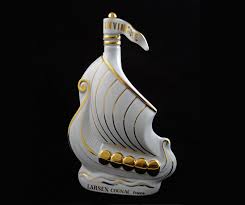 Limoges Larsen Cognac Bottle Viking Ship Empty Gilt White Porcelain 95 00 Via Etsy Cognac Viking Ship Bottle