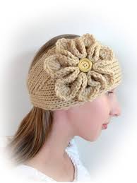 Knitted Headband With Big Flower. 44 Colors. Ear Warmer. Head Wrap.  Hairband. Warm Accessory for Women and Teens.