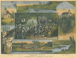 Der markt kraiburg am inn mit seinen über 4.200. Kraiburg Am Inn Gesamtansicht Vom Inn Aus Daruber Szene Aus Dem Volksschauspiel Umgeben Von 5 Teilansichten Kunst Nbsp Nbsp Grafik Nbsp Nbsp Poster Peter Bierl Buch Kunstantiquariat