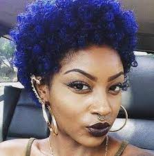 Feeling Blue 30 Shades Of Blue On 30 Heads Of Hair You Just Have To See Gallery Natural Hair Styles Curly Hair Styles Short Natural Hair Styles