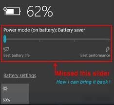 We did not find results for: Battery Mode Slider Missing