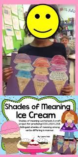 Shades Of Meaning Ice Cream Adjectives Craft And Great Worksheets Shades Of Meaning Elementary Reading Activities Third Grade Language Arts
