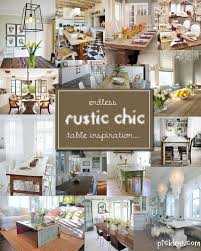 Shabby chic color schemes furniture, boost shabby chic pastel palette adding small accent tables wooden metal benches dining chairs painted soft tones punctuate light colored upholstered pieces few toss pillows vibrant hues such turquoise blue. 14 Fabulous Rustic Chic Dining Tables Inspiration Picklee