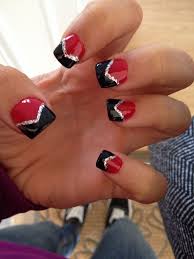 Black And Red Design Nails Red Black And Silver Nails Red And Silver Nails Silver Nails Red Nails
