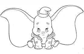 Cute Dumbo Coloring Page Disney Coloring Pages Elephant Coloring Page Disney Art Drawings