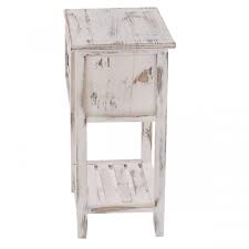 Beistelltisch telefontisch meridian mit schublade weiss 38x67x28 cm. Kommode Beistelltisch Telefontisch 57x35x27cm Shabby Look Vintage Weiss