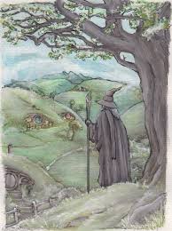 Gandalf In The Shire Middle Earth Art Tolkien Art Lotr Art