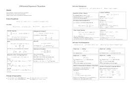 Linear Equations Cheat Sheet Differential Equations Cheatsheet 2nd Order Homogeneous In 2021 Differential Equations Linear Equations Equations
