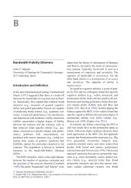 Pdf Bandwidth Fidelity Dilemma