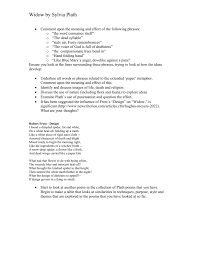 Widow By Sylvia Plath