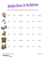 Basic English Worksheets Bedroom Vocabulary Esl Worksheet English Multiple Choice Activity Language Worksheets Worksheets For Kids Esl Worksheets