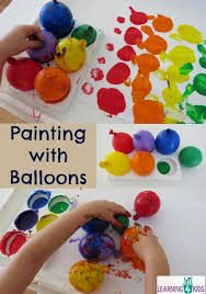 Painting With Balloon Is A Great Activity For Kids To Explore Creatively And Imaginatively As They Create F Balloon Painting Painting Activities Art Activities