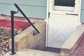 Get the right measurements to help your metal handrail fabricator create custom hand railing for you. How To Attach Railing To A Concrete Base Or Wall Simplified Building