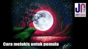 Cara sederhana melukis harimau dengan menggunakan cat air. Kerennn Melukis Pemandangan Malam How To Draw Fullmoon Youtube