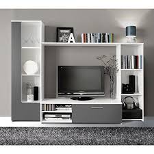 Affiner votre recherche meuble tv meliconi gris avec porte verre ir blanche p. Finlandek Meuble Tv Mural Pilvi 220cm Blanc Et Gris Amazon Fr Cuisine Maison Meuble Tv Mural Meuble Tv Mobilier De Salon