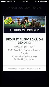 The organization, which is providing puppies and volunteers to uber, will receive a customers can't adopt puppies on the spot. Uber Jen Martin