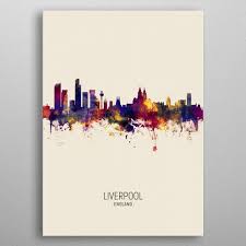Black And White Liverpool Skyline Art Pin On Home Interior