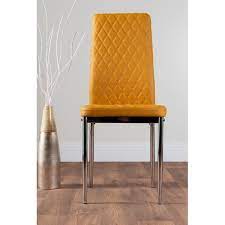 The high seatbacks are carved with a simple design, while the base is organically curvy. Mustard Yellow Dining Chair Wayfair Co Uk