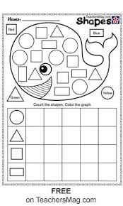 Shape And Counting Worksheets In 2020 Kindergarten Math Worksheets Free Preschool Worksheets Free Printables Shapes Worksheet Kindergarten