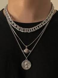 Maybe you would like to learn more about one of these? 2pcs Men Planet Pendant Necklace Shein Eur