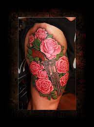 Lady with rose patch, inspired by slash tattoo, guns n roses, slash. Chippi Tattoo Guns N Roses Tattoos Von Tattoo Bewertung De