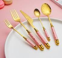 5pcs Stainless Steel Cutlery Set W Ceramic Handle Knife Fruit Fork Coffee  Spoon For Kitchen Dinner Tableware Cutlery Set - AliExpress