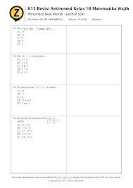 Soal Nilai Mutlak