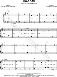 Do Re Mi From The Sound Of Music Sheet Music Easy Piano In C Major Transposable Download Print Easy Piano Sheet Music Sheet Music Easy Piano