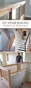 How can i put in a temporary or removable banister so the stairs are easier to climb and safer for children? Diy Stair Railing Ideas Makeovers Ohmeohmy Blog