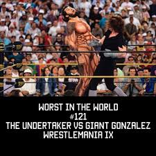 Hulk hogan vs andre the giant wrestlemania 3 part 2. Worst In The World The Undertaker Vs Giant Gonzalez Wrestlemania Ix