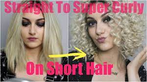 Straight To Super Curly On Short Hair Chopstick Tutorial Super Curly Short Hair Styles Chopstick Hair