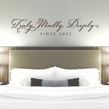 Truly Madly Deeply Bedroom Wall Decal Master Bedroom Decor Bedroom Decal Romantic Quote Roma Wall Decals For Bedroom Wall Stickers Bedroom Bedroom Wall