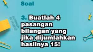 Feb 04, 2021 · sum di excel hasilnya 0. Buatlah 4 Pasangan Bilangan Yang Jika Dijumlahkan Hasilnya 15 Soal Dan Jawaban Tvri Sd Kelas 1 3 Tribun Pontianak