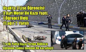 Motor kazası | çok sinirlendim | moralim bozuldu. Usak Ta Lise Ogrencileri Kaza Yapti 1 Ogrenci Oldu Biri Agir 2 Ogrenci Yaralandi Haberi