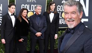 Pierce brosnan's sons dylan and paris have been named the 2020 golden globe ambassadors, becoming the first brothers in history to share the role. Pierce Brosnan Proudly Poses With Wife And Sons At Golden Globes