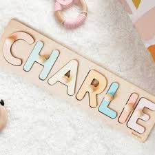 Personalized Name Puzzle With Pegs: Montessori Wooden Toy