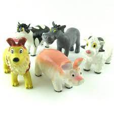Ja Ru Rubber Farm Animals Toys Lot Of 5 Cow Pig Donkey Sheep Collie Dog Jaru Farm Animal Toys Farm Animals Collie Dog