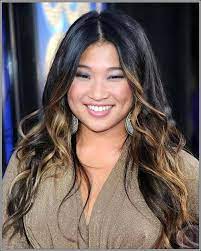Jet Black Hair With Caramel Highlights Black Hair With Highlights Honey Brown Hair Color Jet Black Hair